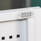 VIYET 31.5 Armoire de Rangement en Métal - 2 Portes et 2 Étagères Réglables, Meuble de Rangement en Acier (Sans Serrure), Blanc