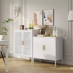VIYET 31.5 Armoire de Rangement en Métal - 2 Portes et 2 Étagères Réglables, Meuble de Rangement en Acier (Sans Serrure), Blanc