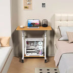 Table réglable mobile pour chevet ou dortoir, table d'ordinateur portable, d'étude et de salle à manger de 80x40cm pour la maison ou la chambre à coucher