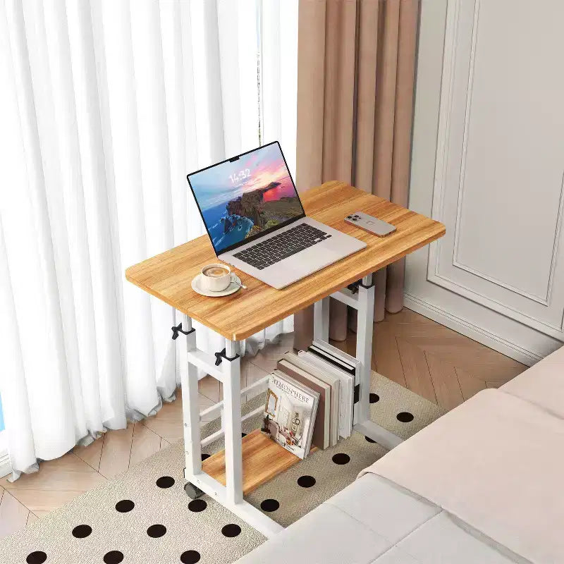 Table réglable mobile pour chevet ou dortoir, table d'ordinateur portable, d'étude et de salle à manger de 80x40cm pour la maison ou la chambre à coucher