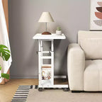 Table réglable mobile pour chevet ou dortoir, table d'ordinateur portable, d'étude et de salle à manger de 80x40cm pour la maison ou la chambre à coucher