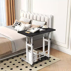 Table réglable mobile pour chevet ou dortoir, table d'ordinateur portable, d'étude et de salle à manger de 80x40cm pour la maison ou la chambre à coucher