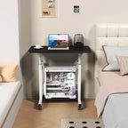 Table réglable mobile pour chevet ou dortoir, table d'ordinateur portable, d'étude et de salle à manger de 80x40cm pour la maison ou la chambre à coucher