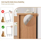 Commode de chambre à 5 tiroirs de style ferme, commode haute de 114,8 cm, tiroir vertical de rangement autoportant, commode de rangement en bois pour chambre à coucher