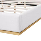 Christopher Knight Home Lit en bois rembourré Boucle Qian avec base encastrée et tête de lit