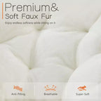 Chaise de salon moderne TUYOHW, fauteuil rembourré en fausse fourrure avec cadre robuste, chaises d'appoint pliables pour salon, chambre à coucher, bureau