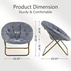 Chaise de salon moderne TUYOHW, fauteuil rembourré en fausse fourrure avec cadre robuste, chaises d'appoint pliables pour salon, chambre à coucher, bureau