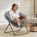 Chaise de salon moderne TUYOHW, fauteuil rembourré en fausse fourrure avec cadre robuste, chaises d'appoint pliables pour salon, chambre à coucher, bureau