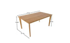 Table de cuisine rectangulaire TUYOHW 49 pour 4-6 personnes, table à manger minimaliste avec cadre en bois, table de salle à manger multifonctionnelle pour bureau, salon