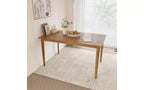Table de cuisine rectangulaire TUYOHW 49 pour 4-6 personnes, table à manger minimaliste avec cadre en bois, table de salle à manger multifonctionnelle pour bureau, salon