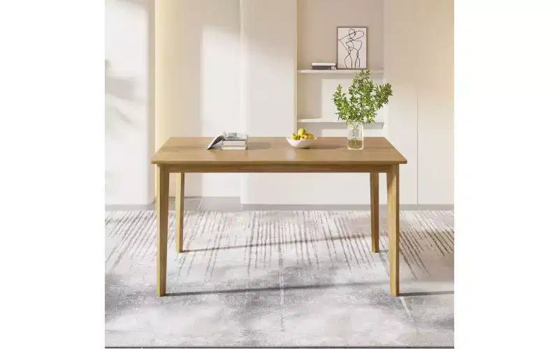 Table de cuisine rectangulaire TUYOHW 49 pour 4-6 personnes, table à manger minimaliste avec cadre en bois, table de salle à manger multifonctionnelle pour bureau, salon