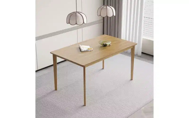 Table de cuisine rectangulaire TUYOHW 49 pour 4-6 personnes, table à manger minimaliste avec cadre en bois, table de salle à manger multifonctionnelle pour bureau, salon