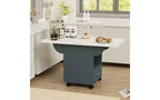 TUYOHW Table à manger mobile en bois avec roulettes, table de cuisine pliante avec rangement, table d'appoint multifonctionnelle pour table basse, îlot de cuisine