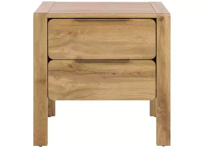 Angeria 2 Drawer Nightstand - NST3109 - Oak/Brass - Safavieh