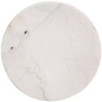 Table d'appoint ronde en marbre Marini - ACC8100 - Marbre/Noyer - Safavieh