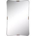 Uttermost Saranac 24x38 Black and Brass Wall Mirror