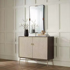 Miroir Mural Uttermost Saranac 24x38 Noir et Laiton