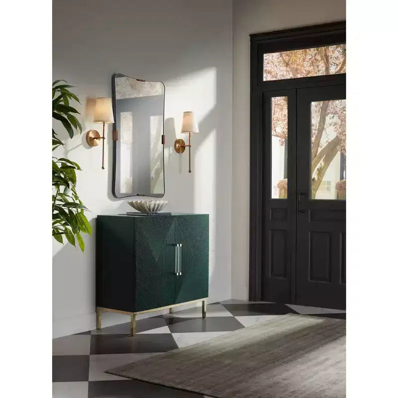 Miroir Mural Uttermost Saranac 24x38 Noir et Laiton