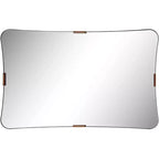 Miroir Mural Uttermost Saranac 24x38 Noir et Laiton