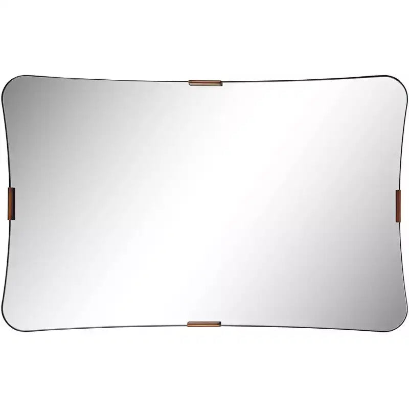Miroir Mural Uttermost Saranac 24x38 Noir et Laiton