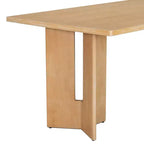Table à manger rectangulaire Whisen 60, table à manger de style rustique en bois avec pieds découpés