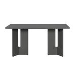 Table à manger rectangulaire Whisen 60, table à manger de style rustique en bois avec pieds découpés