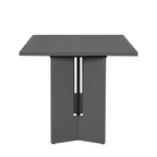 Table à manger rectangulaire Whisen 60, table à manger de style rustique en bois avec pieds découpés
