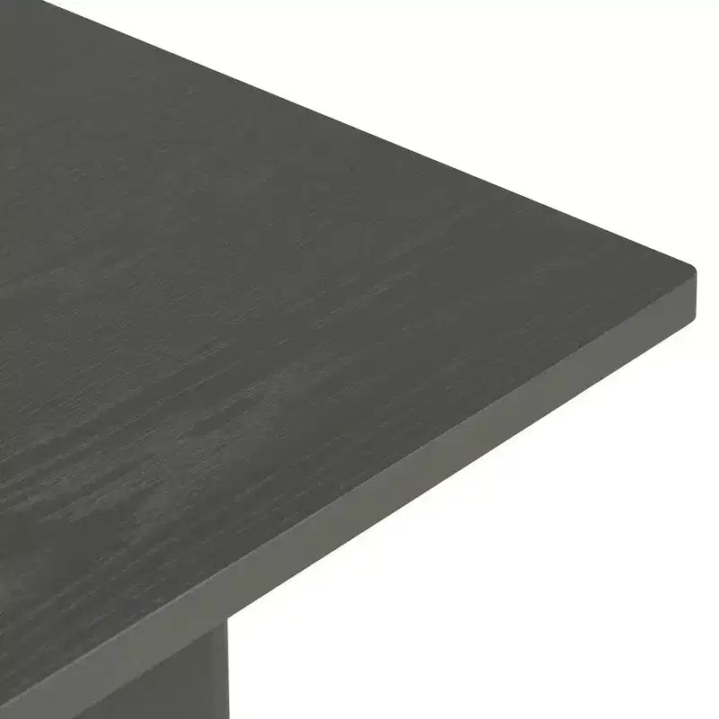 Table à manger rectangulaire Whisen 60, table à manger de style rustique en bois avec pieds découpés
