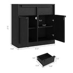 Buffet de cuisine avec 4 tiroirs, grand meuble à café de 158,5 cm avec rangement, buffet de rangement moderne pour cuisine, salle à manger, salon