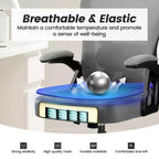 Chaise de bureau ergonomique KERDOM, Chaise de bureau en maille avec support lombaire et accoudoirs réglables, Noir