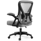 Chaise de bureau ergonomique KERDOM, Chaise de bureau en maille avec support lombaire et accoudoirs réglables, Noir