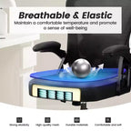 Chaise de bureau ergonomique KERDOM, Chaise de bureau en maille avec support lombaire et accoudoirs réglables, Noir