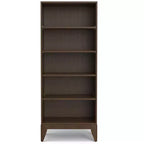 Bibliothèque Pearson en BOIS MASSIF de 168 cm x 61 cm, style Mid-Century, 5 étagères