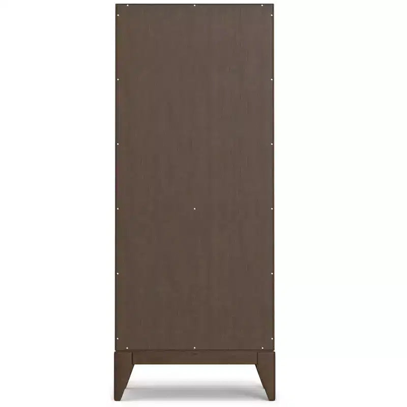 Bibliothèque Pearson en BOIS MASSIF de 168 cm x 61 cm, style Mid-Century, 5 étagères