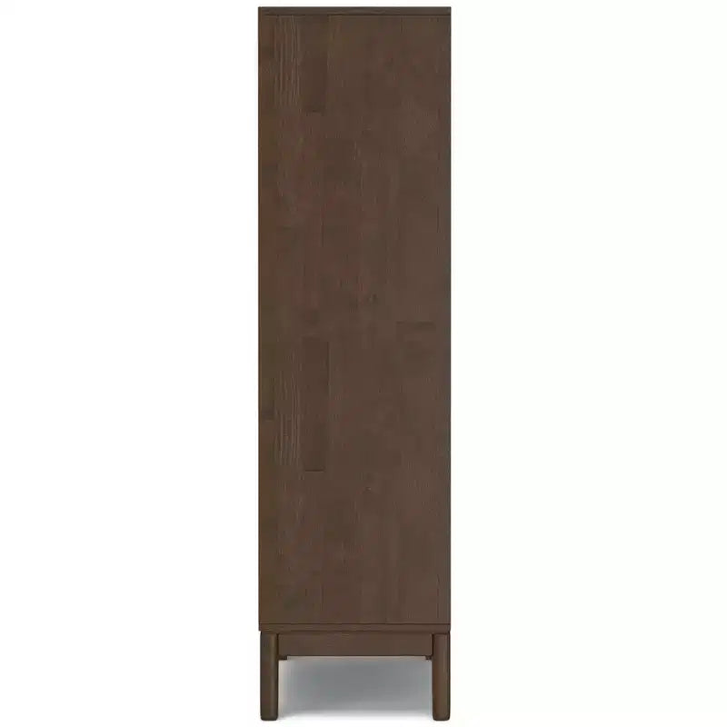 Bibliothèque Pearson en BOIS MASSIF de 168 cm x 61 cm, style Mid-Century, 5 étagères
