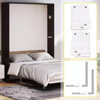 VEVOR Mécanisme de Ressorts Muraux Murphy, Kit de Quincaillerie de Support Robuste Bricolage pour Lit King Size Queen Size (Vertical), Blanc