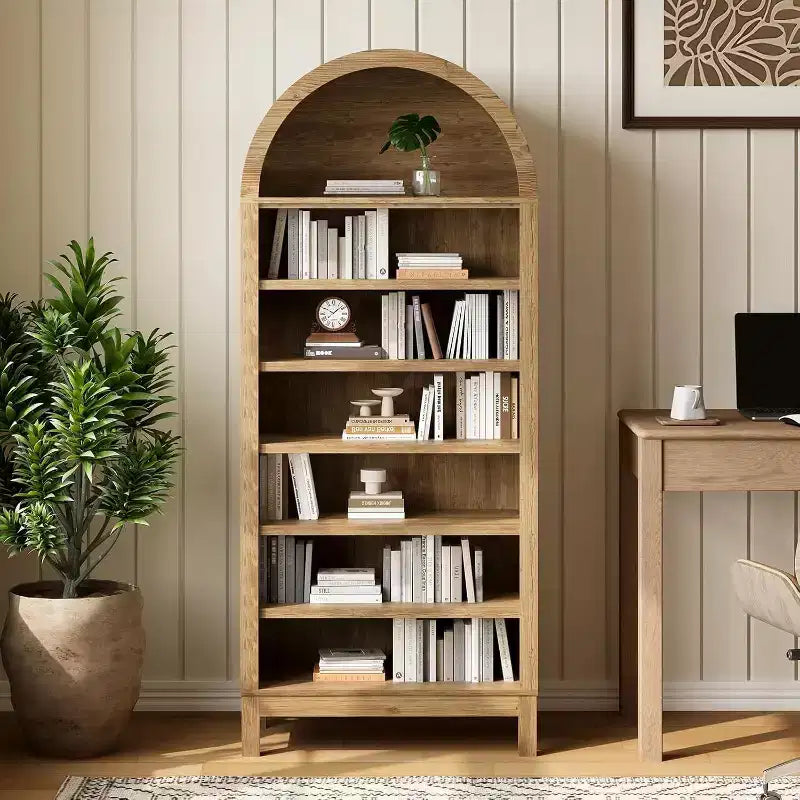 Meuble à chaussures, Meuble de rangement pour chaussures 71 po de hauteur, 7 niveaux, en bois de chêne, avec étagères réglables pour l'entrée