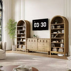 Meuble à chaussures, Meuble de rangement pour chaussures 71 po de hauteur, 7 niveaux, en bois de chêne, avec étagères réglables pour l'entrée