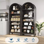 Meuble à chaussures, Meuble de rangement pour chaussures 71 po de hauteur, 7 niveaux, en bois de chêne, avec étagères réglables pour l'entrée