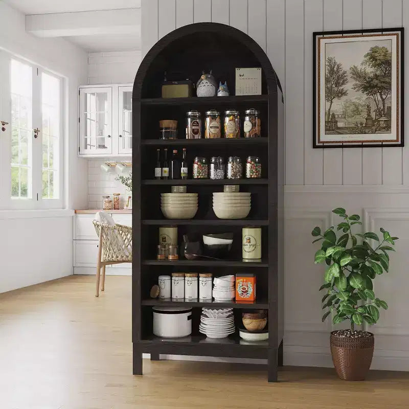 Meuble à chaussures, Meuble de rangement pour chaussures 71 po de hauteur, 7 niveaux, en bois de chêne, avec étagères réglables pour l'entrée