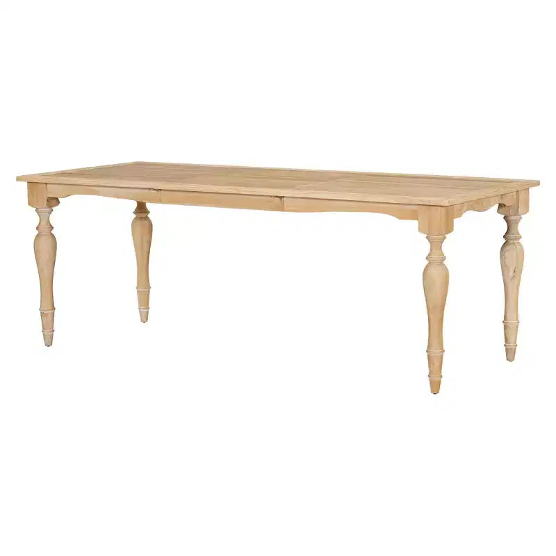 MAYEERTY 82.7 Table à manger extensible traditionnelle vintage, rallonge amovible de 23.6, finition naturelle