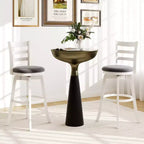 Lot de 2 tabourets de bar pivotants Costway 77,5 cm avec dossier et repose-pieds rembourrés pour pub