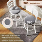 Lot de 2 tabourets de bar pivotants Costway 77,5 cm avec dossier et repose-pieds rembourrés pour pub
