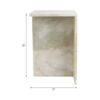Table d'appoint chic, guéridon ou petite table de chevet pour la décoration intérieure - Table d'appoint carrée en marbre parfaite pour la décoration de la chambre ou du salon