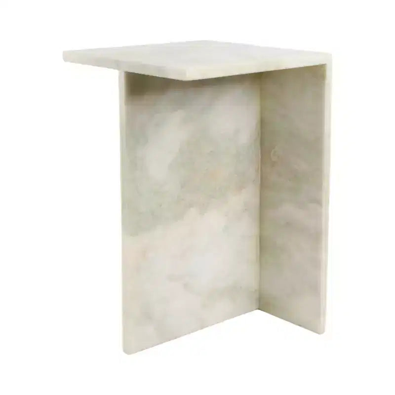 Table d'appoint chic, guéridon ou petite table de chevet pour la décoration intérieure - Table d'appoint carrée en marbre parfaite pour la décoration de la chambre ou du salon