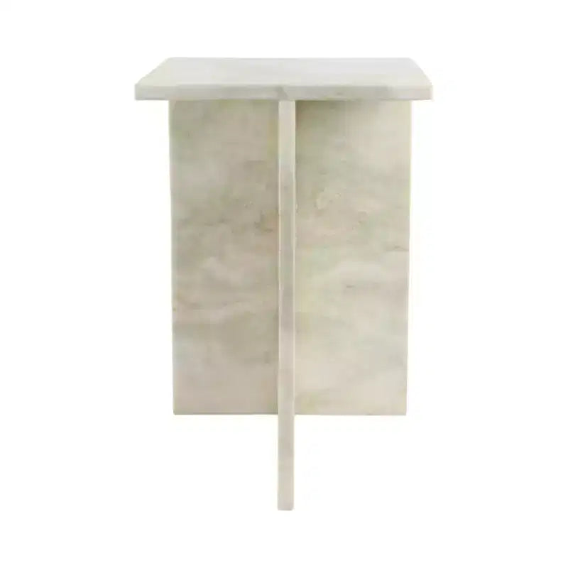 Table d'appoint chic, guéridon ou petite table de chevet pour la décoration intérieure - Table d'appoint carrée en marbre parfaite pour la décoration de la chambre ou du salon