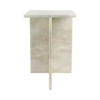 Table d'appoint chic, guéridon ou petite table de chevet pour la décoration intérieure - Table d'appoint carrée en marbre parfaite pour la décoration de la chambre ou du salon