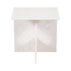 Table d'appoint chic, guéridon ou petite table de chevet pour la décoration intérieure - Table d'appoint carrée en marbre parfaite pour la décoration de la chambre ou du salon