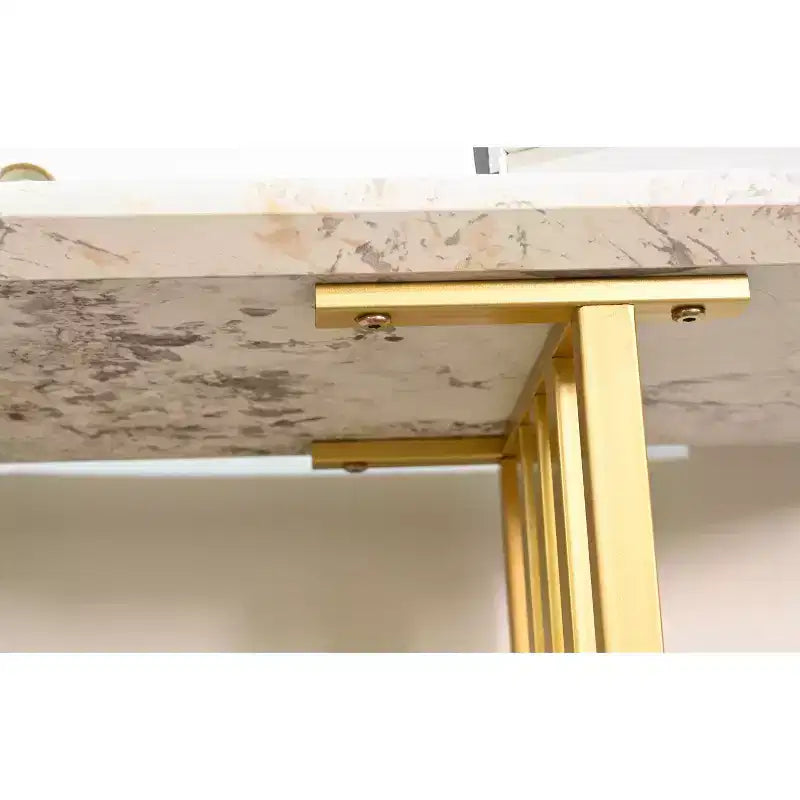 GDFStudio Rusk - Console étroite moderne en bois de 43,3 po