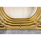 GDFStudio Rusk - Console étroite moderne en bois de 43,3 po